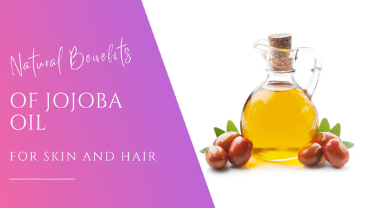 brown jojoba seeds in front of jojoba oil