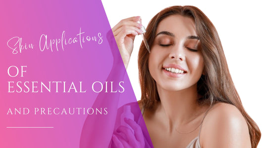 smiling woman applying diluted essential oils to her face