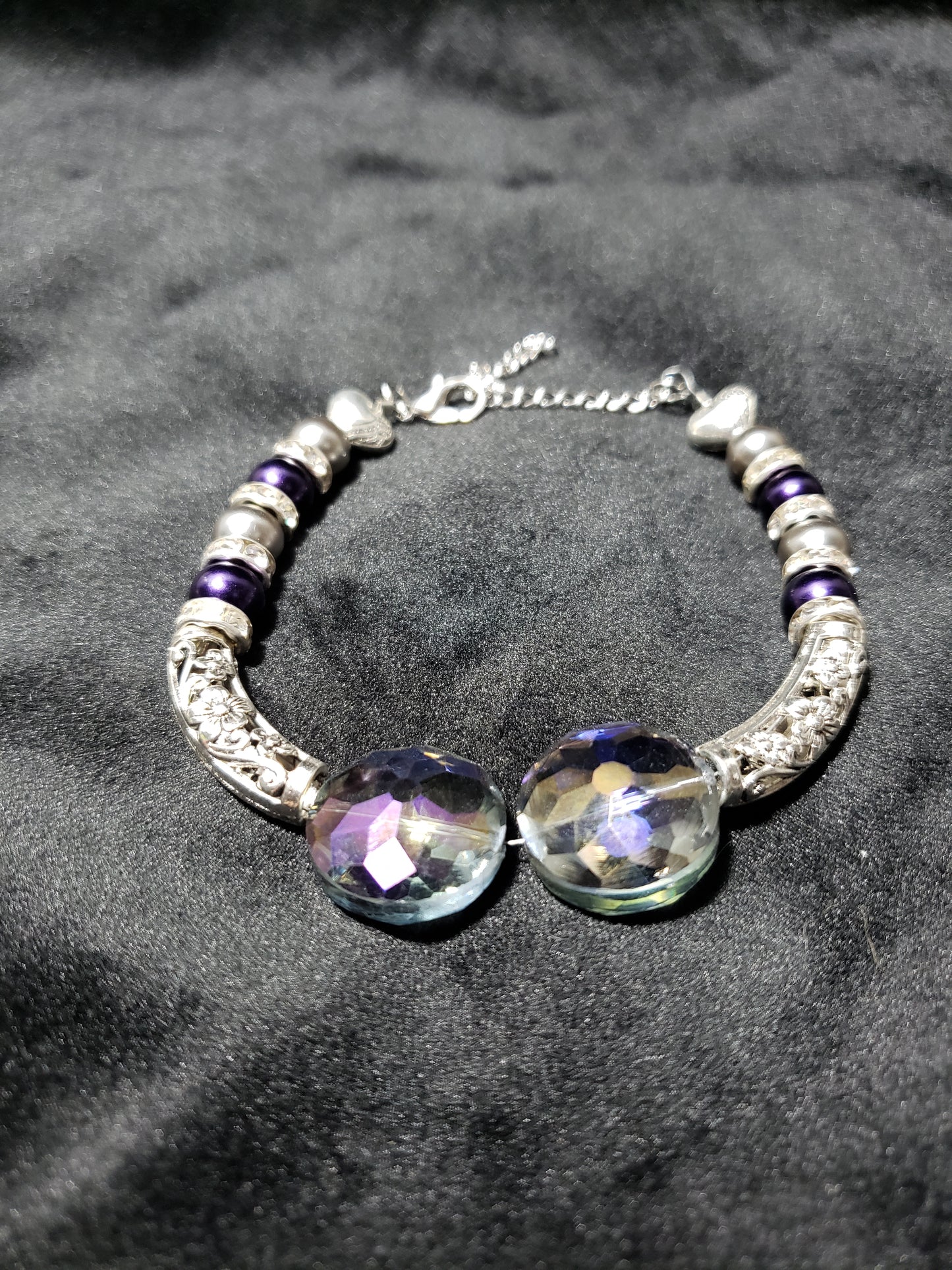Purple Stones Bracelet Set- 3 Pieces