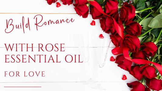 red roses in a corner for romantic rose oil